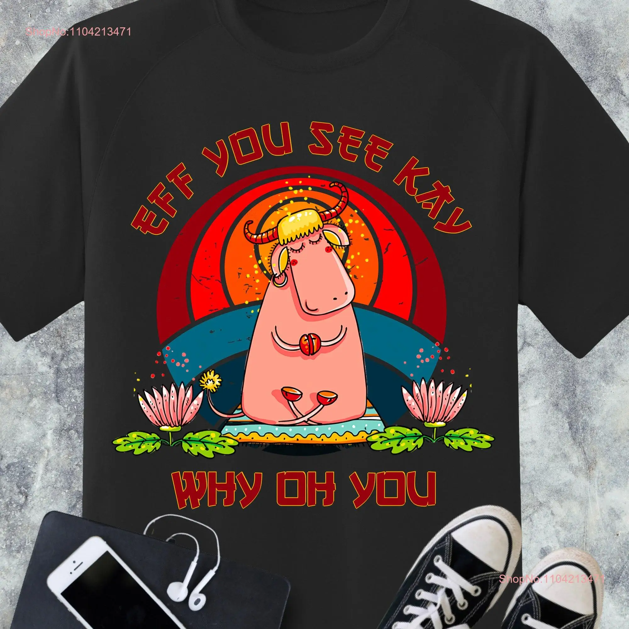 Eff You See Kay Why Oh T Shirt Yoga Sacred Cow Funny Meditation Hindu gift long or short sleeves