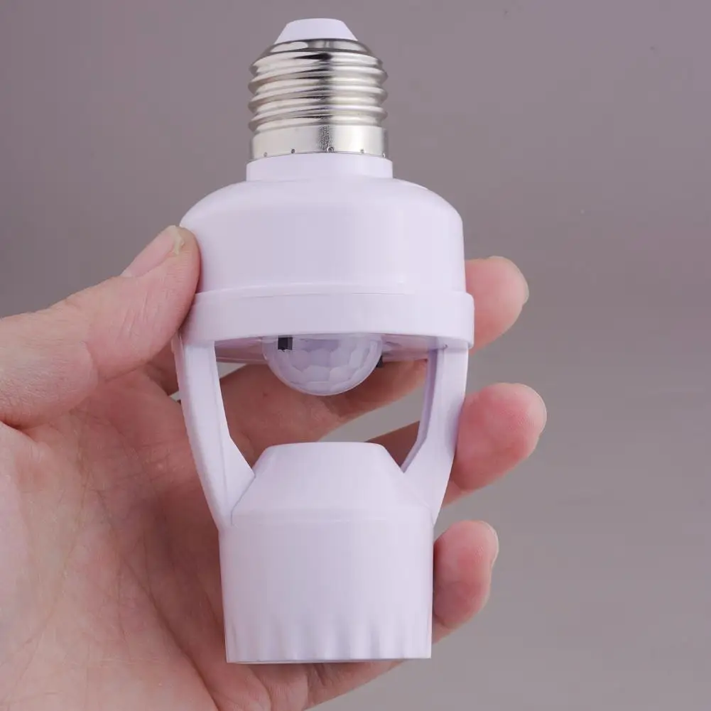 

E27 LED Bulb Holder with PIR Motion Sensor Lamp Holder Smart Human Infrared Sensing Light Bulb Holder Light Adjustable ﻿