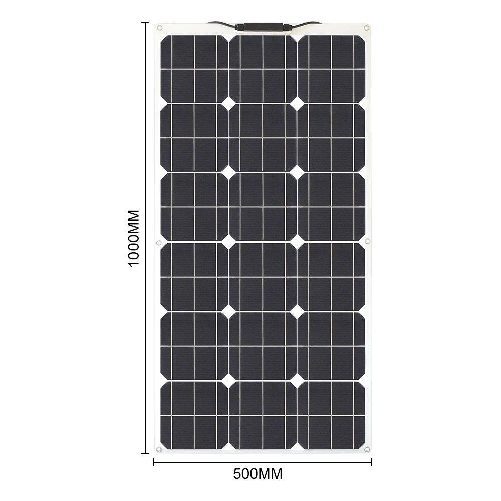 Elastyczny panel słoneczny 200w Zestaw paneli słonecznych Ogniwo fotowoltaiczne 2x 100W 12v 24v do kamperów, kamperów, samochodów dostawczych, łodzi