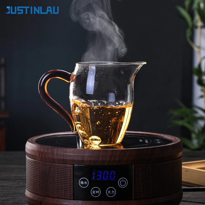 JUSTINLAU 350ml Japanese Style Glass Pointed Tea Cup Tea Dis