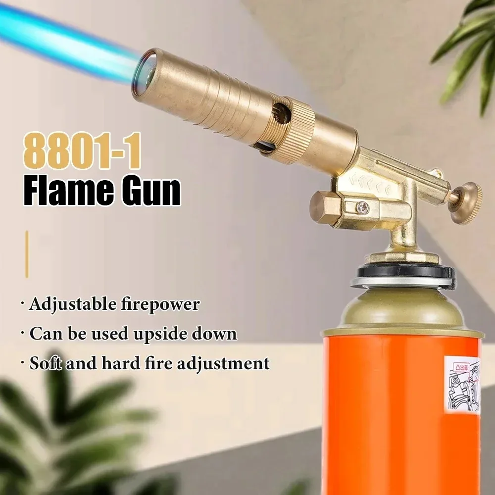 Gas Burner Welding Torch Gold Copper Portable Welding Gas Torch High-Temperature Flame Gas Blow Torch For BBQ Welding & Cooking