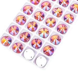 VC-جولة Flatback حجر الراين قذيفة الخرز، جميع الأحجام، كريستال، AB، اكسسوارات الزفاف، تستخدم للزينة، DIY أفضل 10 أحجار مبيعا لتزيين النعال - No6