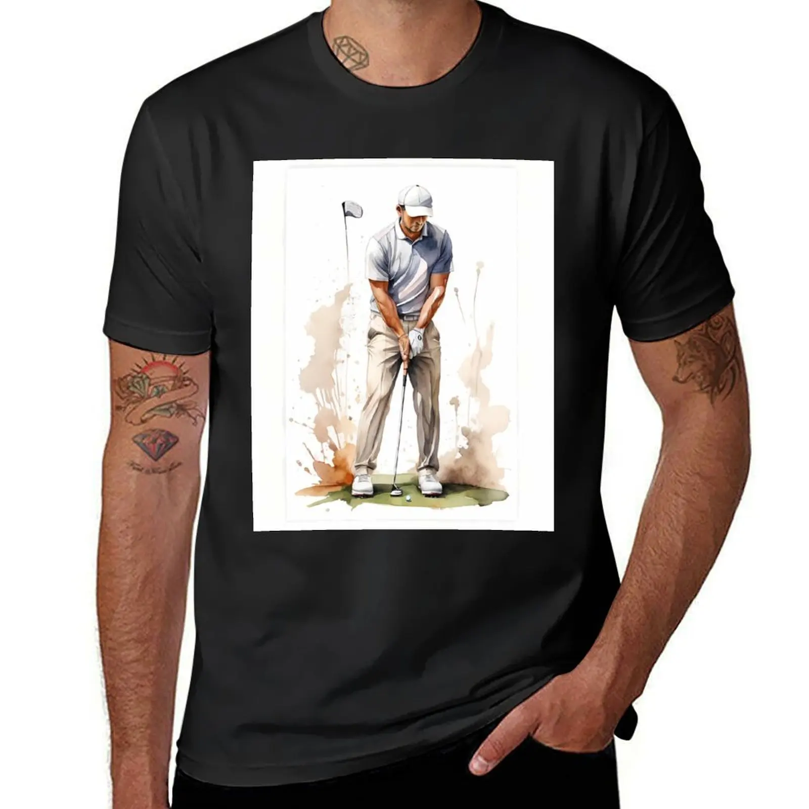 

Golf player- beautiful game T-Shirt oversizeds Short sleeve tee mens tall t shirts