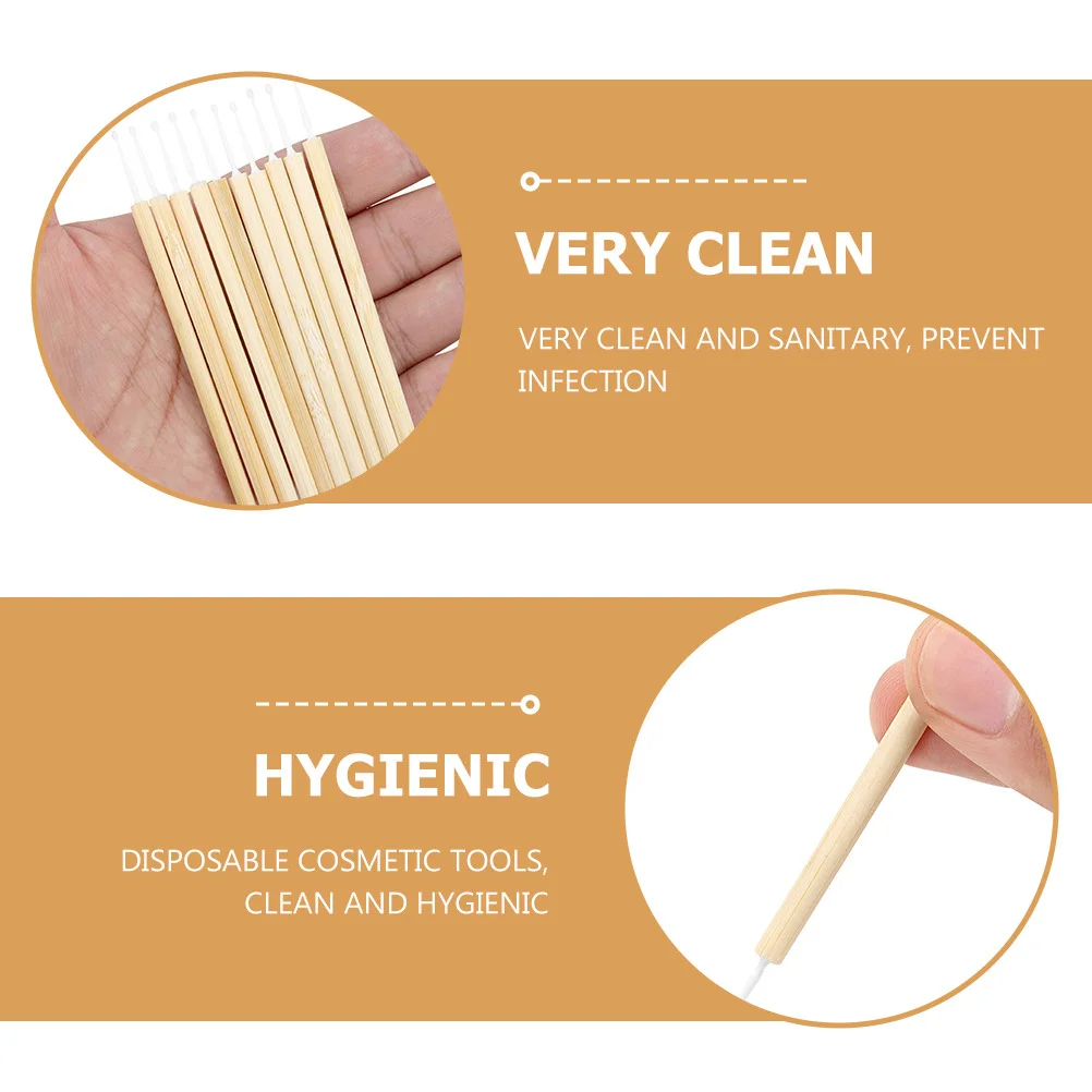 50 個竹眉毛ブラシクリーニングクリアリップグロスブラシまつげマスカラガール