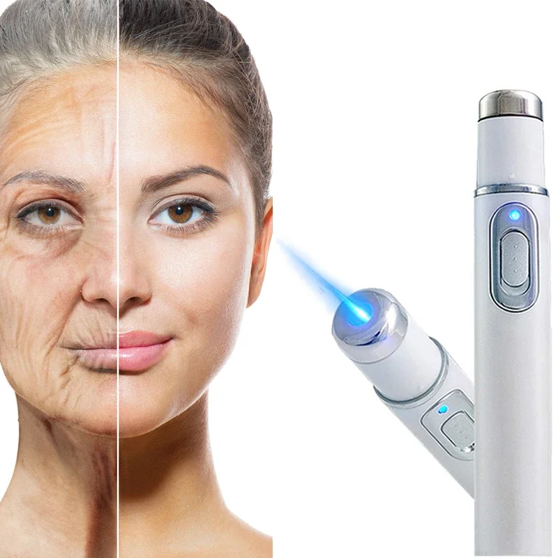 Acne Wrinkle Removal Laser Pen Skin Spots Removal Anti Varicose Spider Vein Eraser Treatment Medical Blue Light Facial Machine