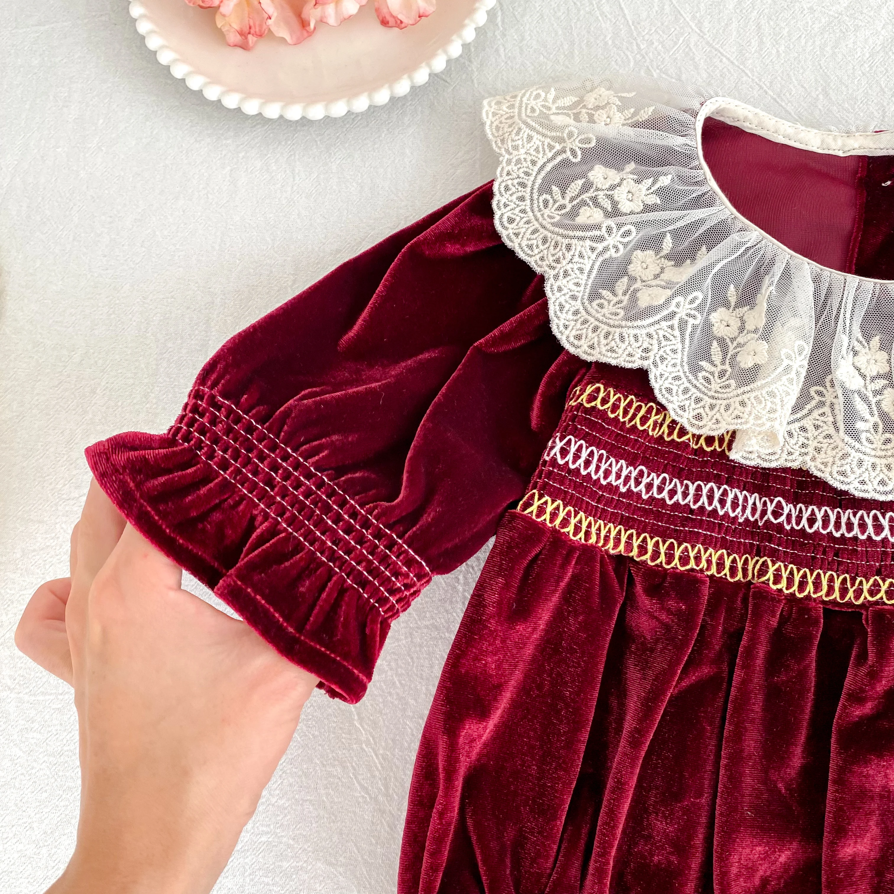 2026 Neu 0-24M Weihnachten Kleinkind Mädchen Roter Spitzen-Strampler Langärmeliger Baby-Mädchen-Jumpsuit Kinder Frühlingskleidung – Detail 10