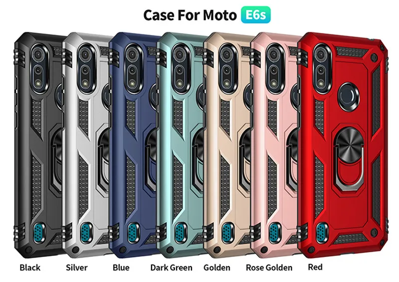 For Motorola Moto E5 E6 Plus E7 E7i Power 2021 Case Shockproof Magnetic ring Bracket Cover For Moto E6S E6i E 2020