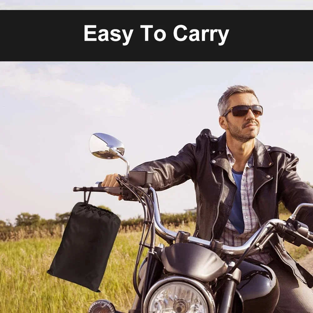 Motorcycle Cover Waterproof All Season Dustproof UV Protective Outdoor Indoor Scooter 190T Wear-resistant Fabric Motorbike Cover image 3