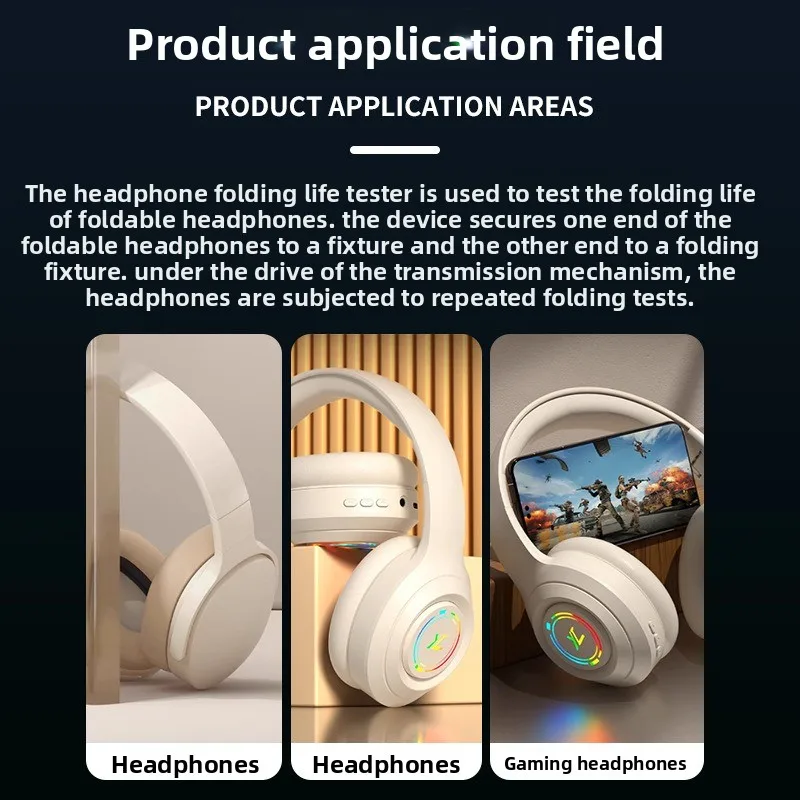 Foldable Life Tester Over-Ear Headset Front-to-Back Oscillation Tester in Stock