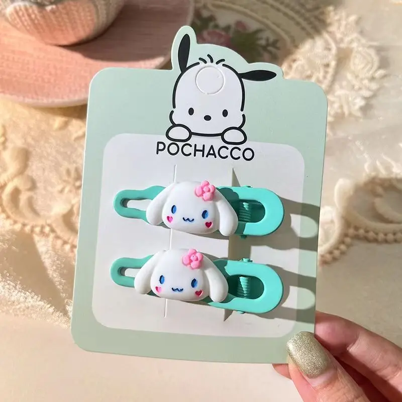 Кавайные персонажи мультфильмов «Hello Kitty Kuromi», моя мелодия, заколка для волос с утконосом, головной убор с милым сердечком для девочек, оптовая продажа