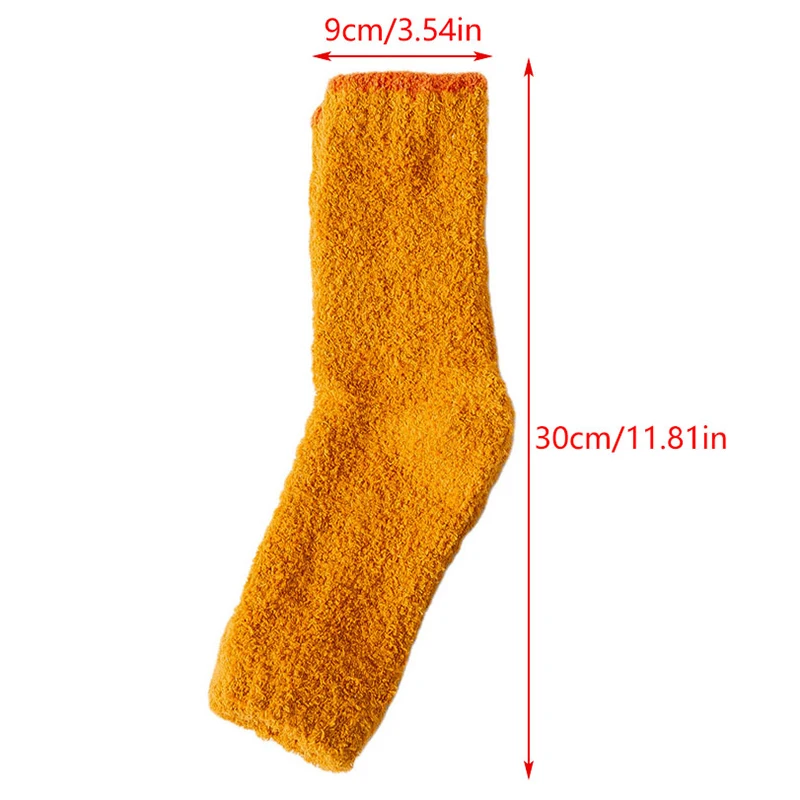 Winter Thicken Knee Warmer Women\'S Coral Fleece Warm Soft Leg Knee Pads For Arthritis Knee Pad Knee Protector Plush Long Socks