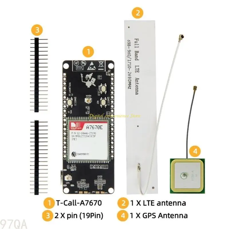 

97QA A7670 4G ESP32 Development Board A7670E LTE Module 240Mhz 4MB WiFi Board