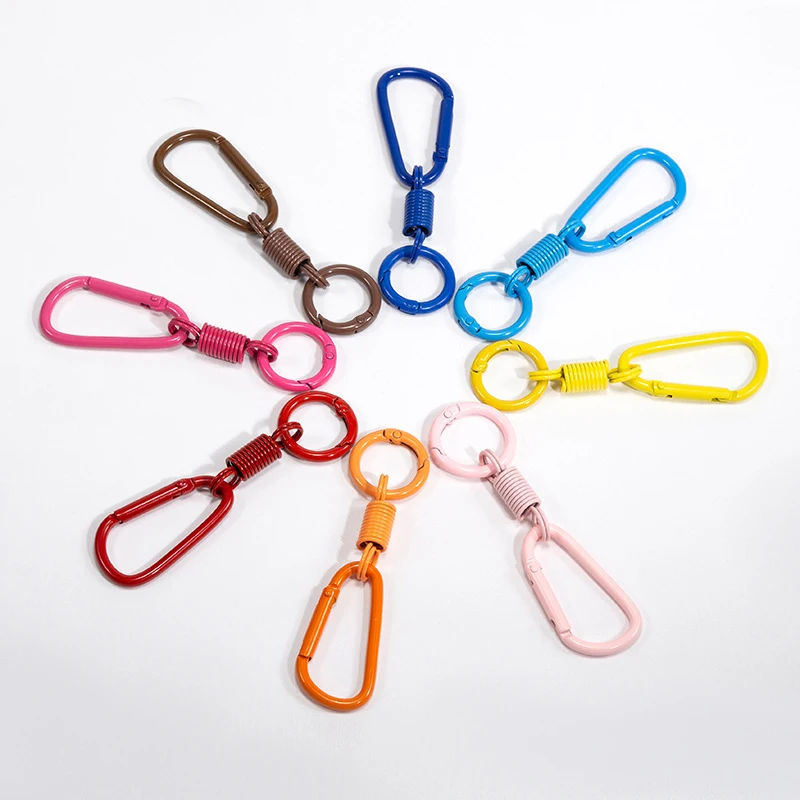 5pcs D-type Spring Buckle Zinc Alloy Keychain Mountaineering Buckle DIY Jewelry Accessories Carabiner Climbing