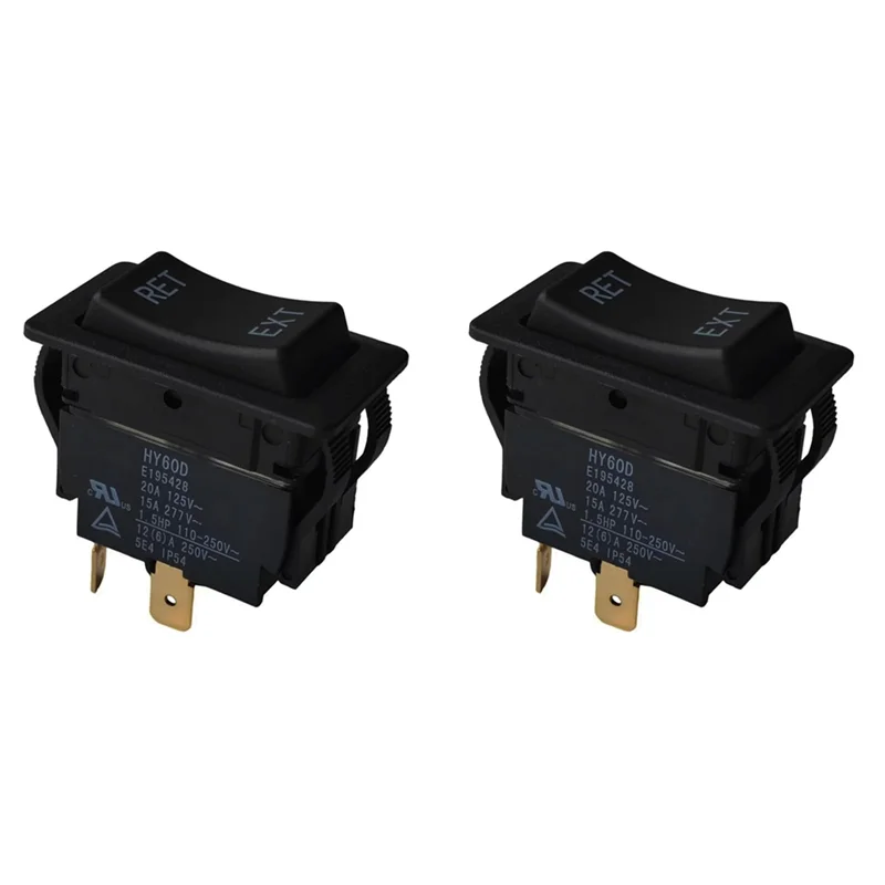 

BMBY-2X HY60D Кулисный переключатель, автоматический сброс RET-EXT, двунаправленное управление реверсом двигателя 20A 125VAC 12(6)A 250VAC