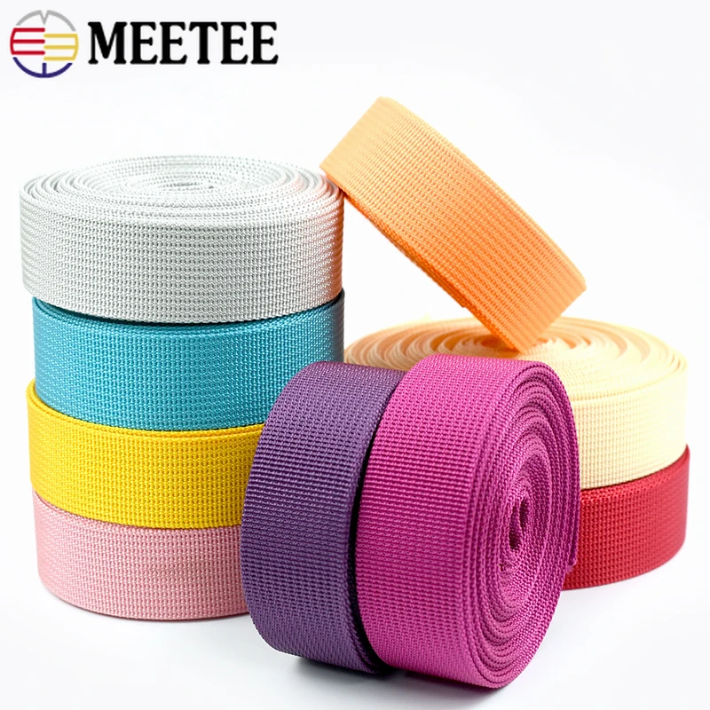 

20Meters 20/25/32/38/50mm Nylon Webbing Tape 1mm Thick Bag Ribbon Strap Safety Belt Trim Sewing Material Clothes DIY Accessories