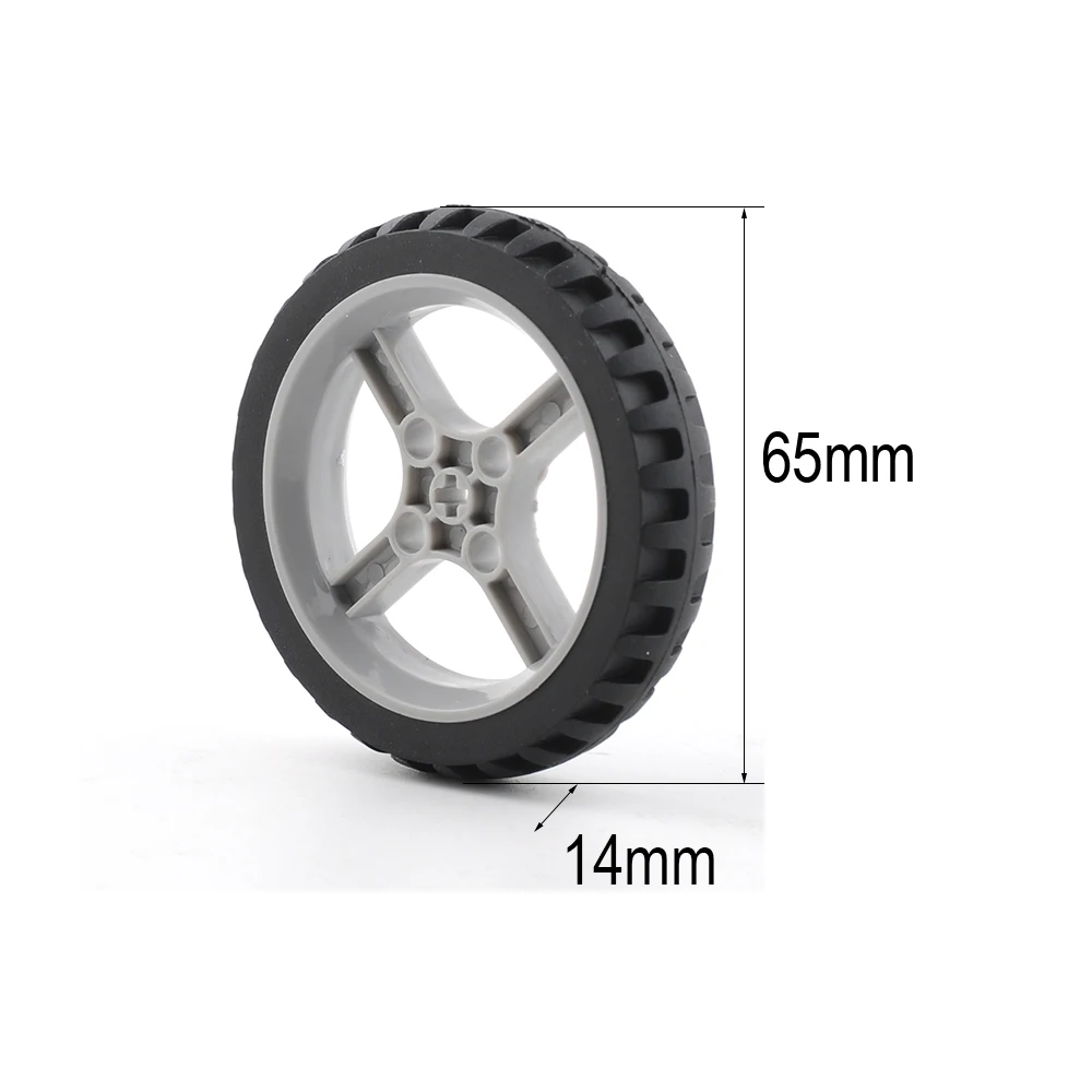 4PCS 360 Degree Continuous Rotation Servo Wheel Compatible with MOC Building Blocks Power Function Parts Robot Smart Car Toys