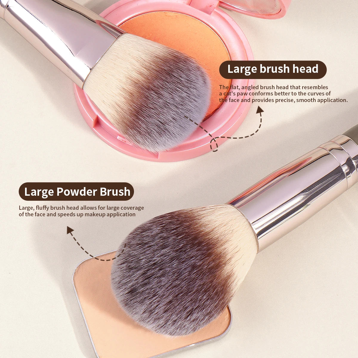 MAANGE 17 pièces ensemble de pinceaux de maquillage professionnel fond de teint correcteurs ombres à paupières poudre mélange Kabuki pinceaux de Contour outils de beauté