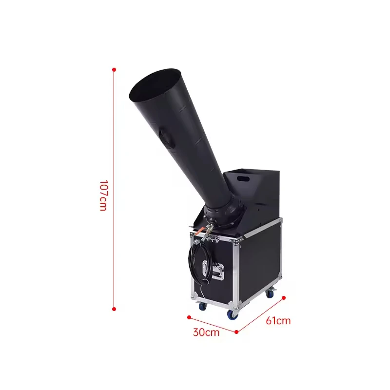 Confetti Machine Cannon Machine Rainbow CO2 Jet Paper Color Blaster Launcher Effect Cyclone Iron Metal Construction