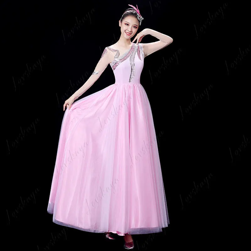 Women's Modern Dress for Dance Performance - Stage Long Dress
