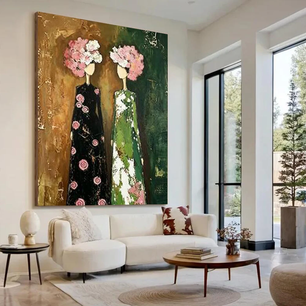 100% Handmade Abstract Oil Painting on Canvas Mural Bestselling Figure Wall Art Picture for Home Living Room Decor 100% Original