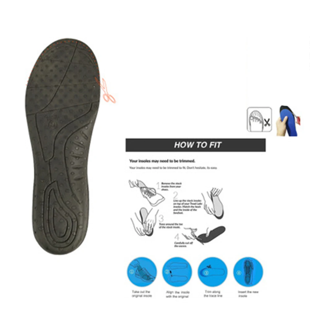 

Magnetic Insoles for Arch Support Inserts Black Gel Orthopedic Foot Care Reflexology Massage Stimulation Blood Circulation