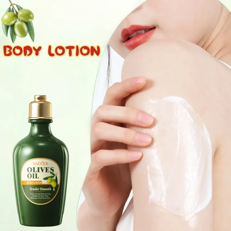 Loción Corporal de Aceite de Oliva, Cuidado Hidratante e Hidratante, Suaviza y Estimiga la Piel, Mejora la Piel Seca, Ruda y Apretada, Haz la Piel Delica y tierna y Dura durante mucho tiempo con un Aroma Fragante