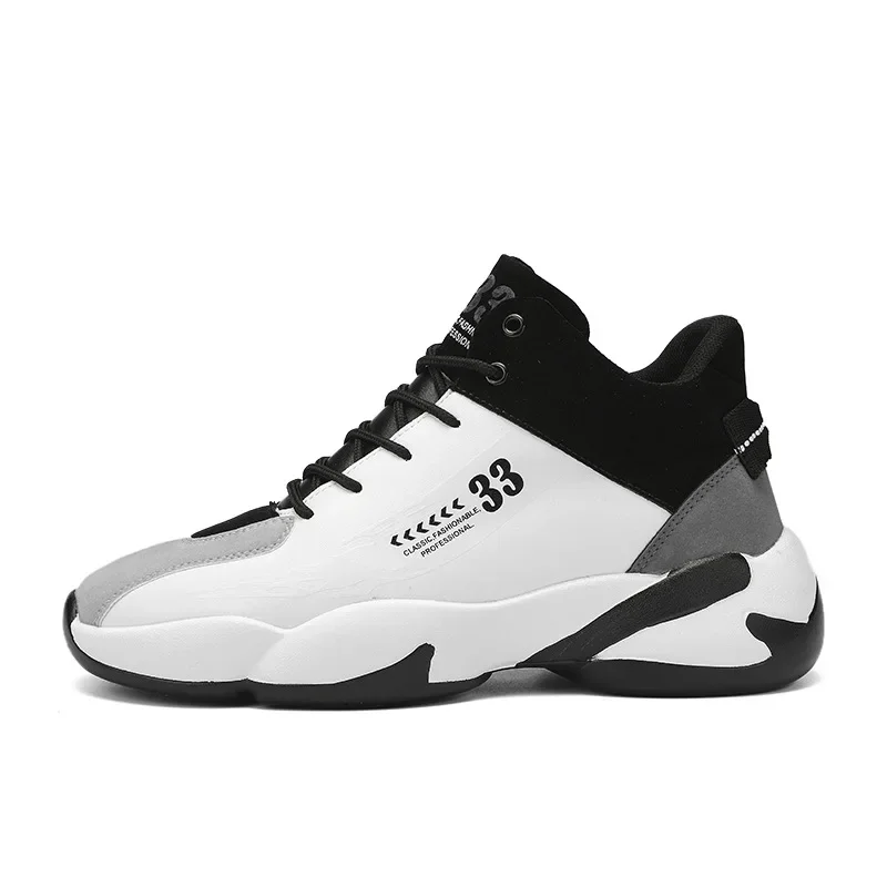 High Top Shoes for Men Anti-slip Wear-resistant Casual Sports Shoes Running Shoes Soft Bottom Comfortable Basketball Shoes
