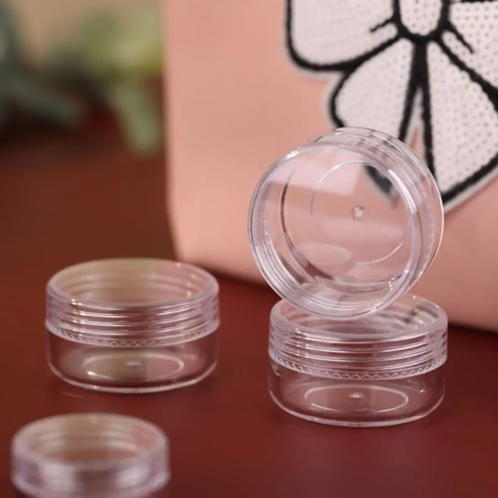 Transparent Clear Cream Jar Sub-bottling Portable Cosmetics Empty Bottle Multi-purpose Roundness Small Round Jars Women