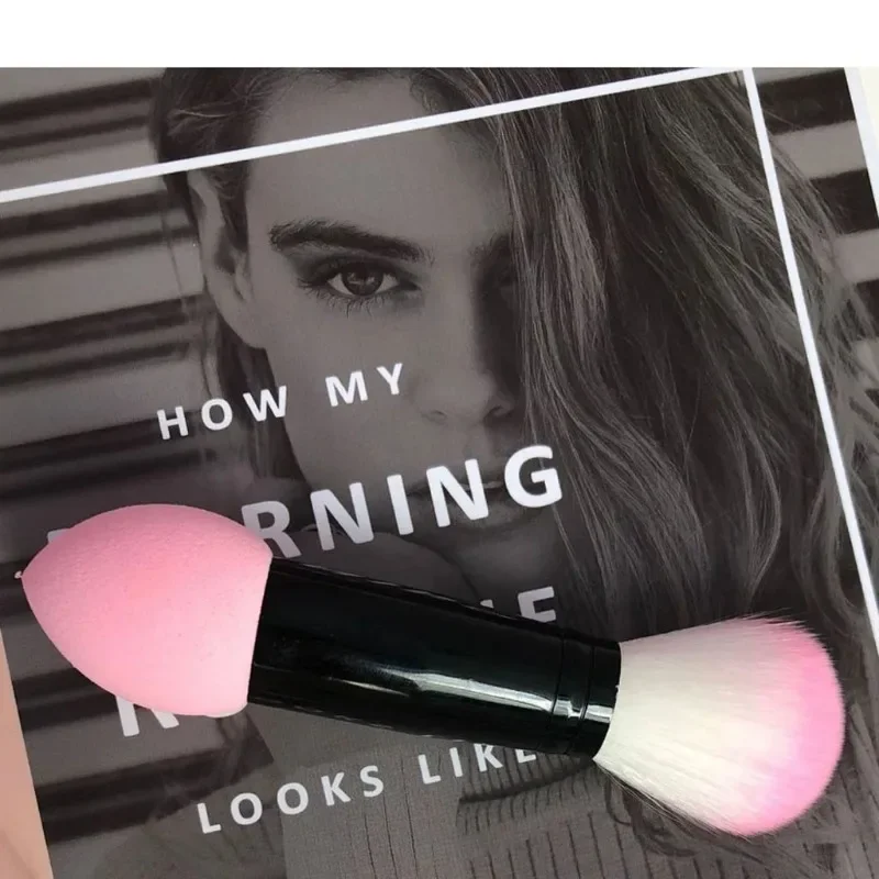 Double Ended Blush Brush Women Makeup Sponge Imagic Cosmetic Powder Puff Pen Make Up Foundation Blusher Brushes maquillaje