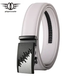 Brown Grey Blue Black White Belts For Men Luxury Designer Brand Leather Belt Male 2024 New Automatic Buckle Cinto Masculino B540