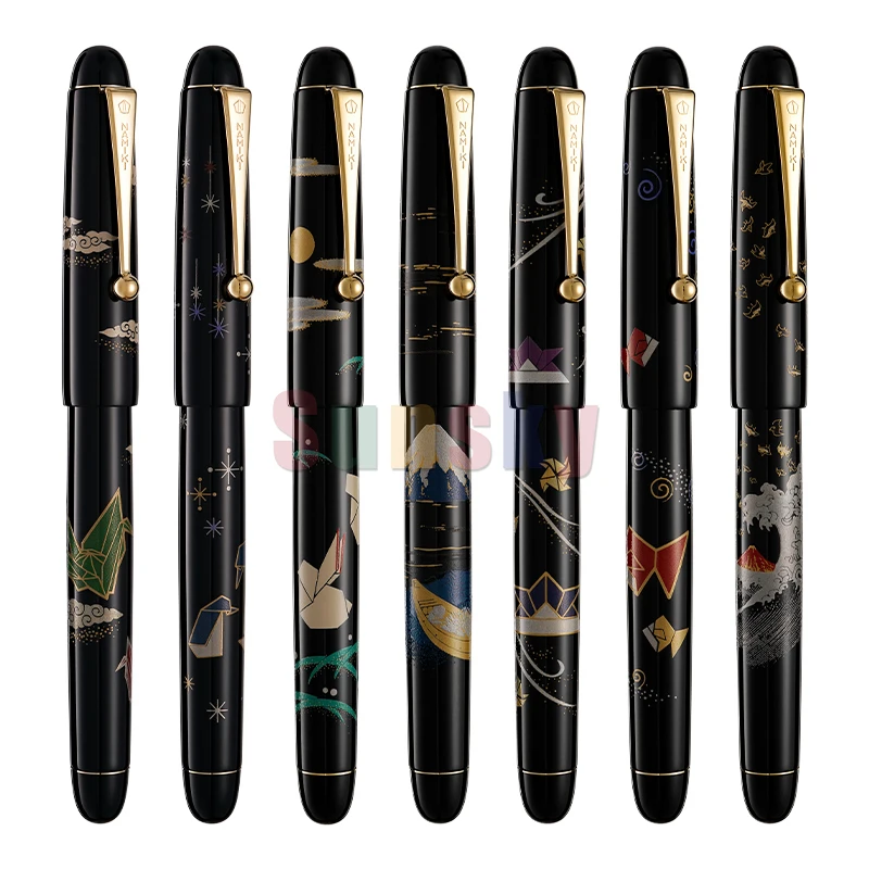 Namiki Pilot Fountain Pen Nippon Art Collection Origami Goldfish Ukiyo-e Sharaku Kokkokai, Dynamism with Jet-black Brilliance