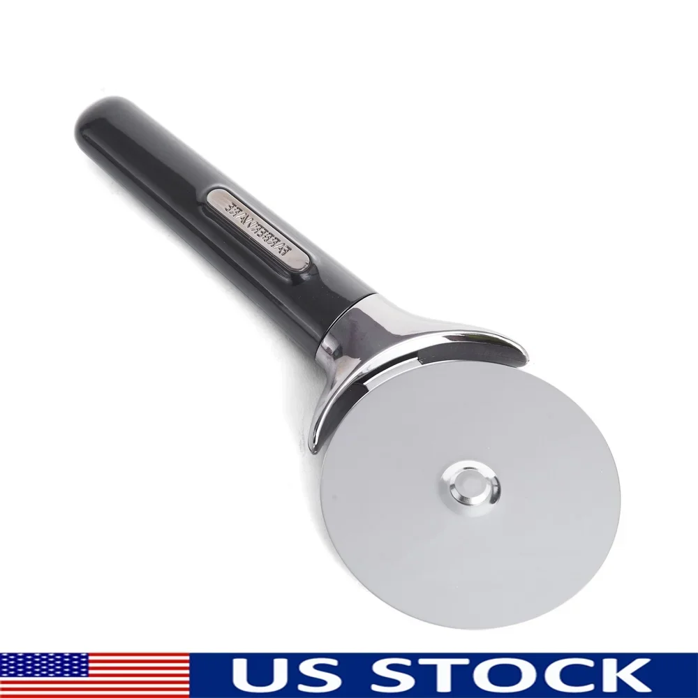 

Professional Stainless Steel Pizza Cutter with Safety Guard Pizza Pastry Dough and Pie Crust Easy Grip Dishwasher Safe