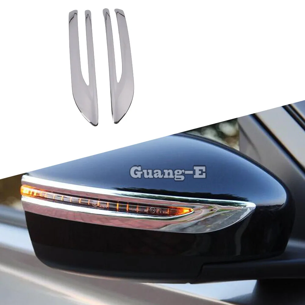 For Nissan Kicks 2017 2018 2019 2020 2021 2022 2023 ABS Chrome Back Rear View Eyebrow Side Mirror Cover Stick Trim Frame Lamp