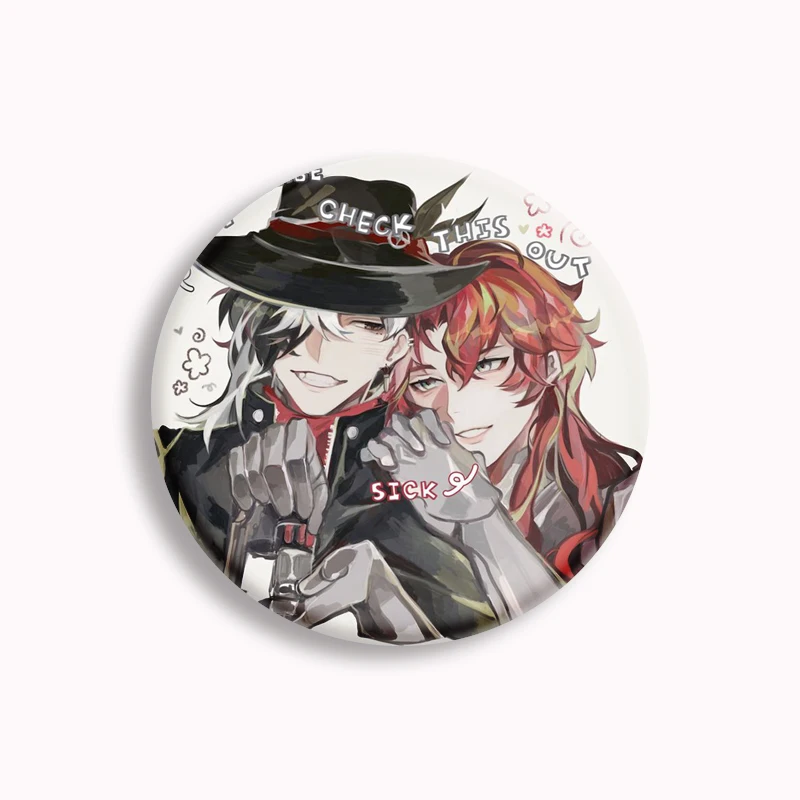 Game Honkai Star Rail Argenti Button Pin Creative Cartoon Art Brooch Badge Bag Coat Accessories Decor Jewelry Gamer Fans Collect