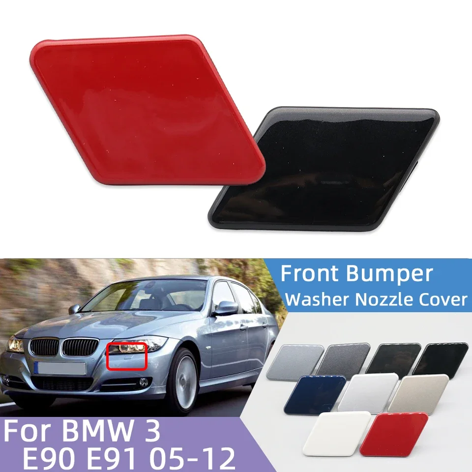 

For BMW 3 Series E90 2005-2008 E91 LCI 2009-2012 Headlamp Washer Nozzle Cover Lid Headlight Water Spray Cap Trim Painted