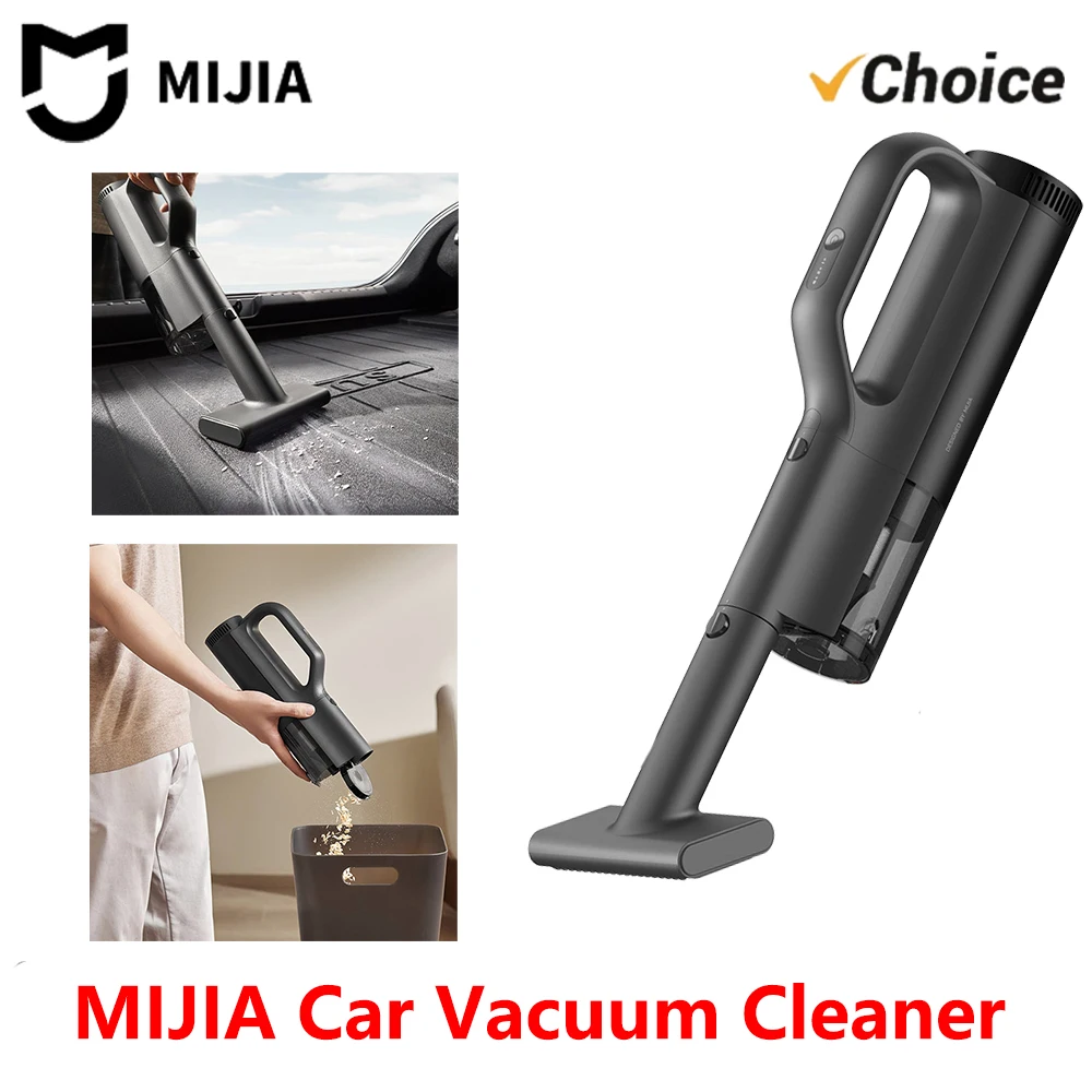 NEW MIJIA Car Vacuum Cleaner MJXCQ01QW 21kPa Suction 150mL Dust Cup 2400mAh Battery Washable Filter Element For Car Cleaning