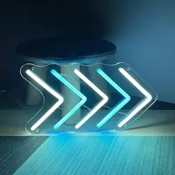 Arrow Neon Sign Led Modeling Light Luminous Letters Signboard Acrylic Panel Neon Decorative Light Toilet Entrance Hangs Sign