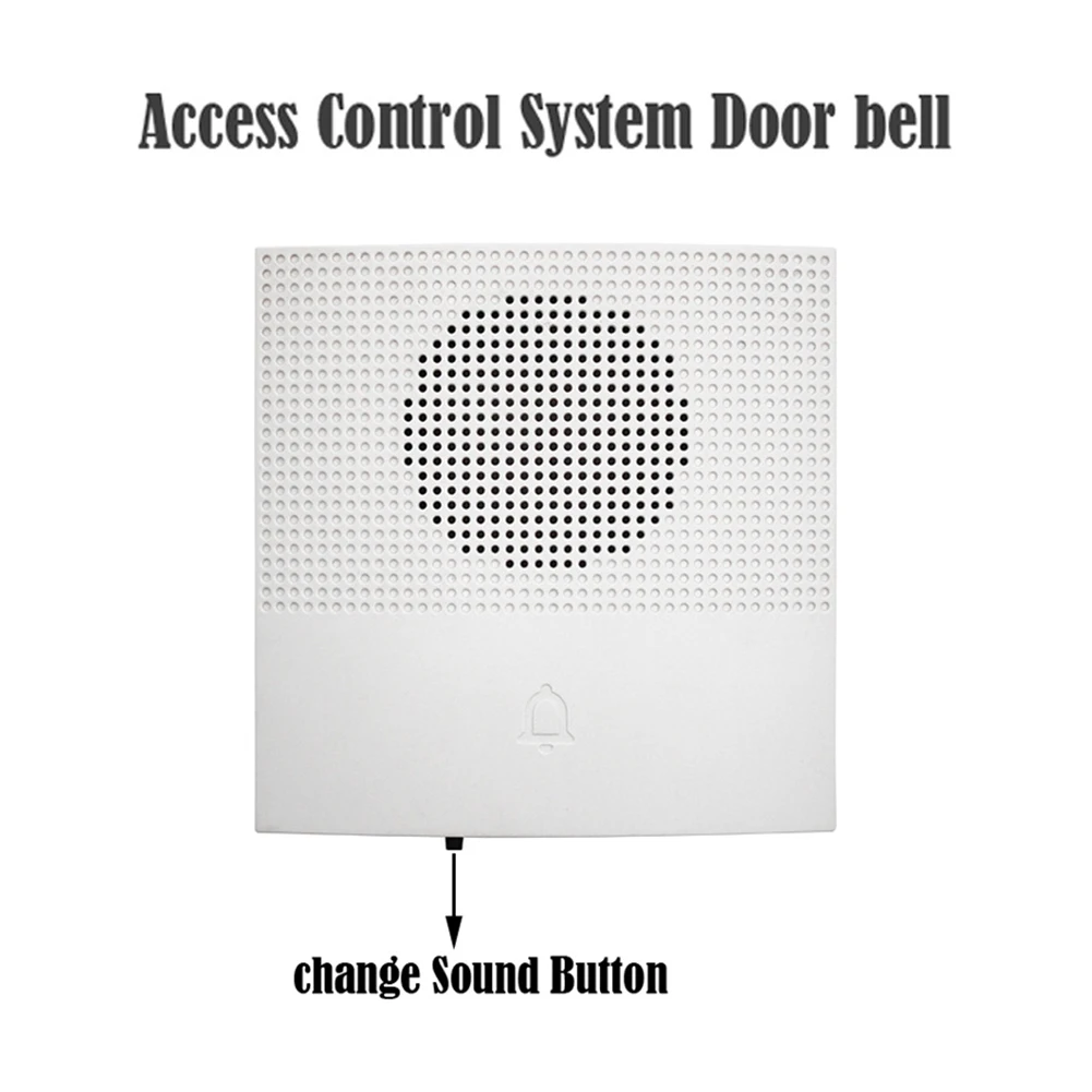 

Access Control Door Bell DC 12V Enhanced White Wired 38 Sound ABS Clear Sound Practical Reliable Easy Installation