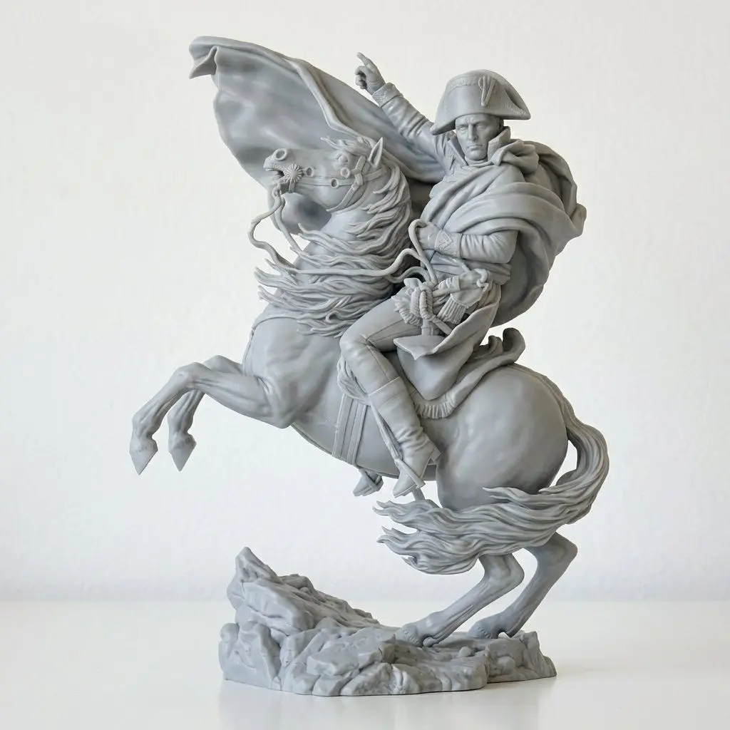 16cm/22cm30cm Napoleon Riding Horse Statue Classic Historical Figure 3D Printed Sculpture Desktop Collection Ornament
