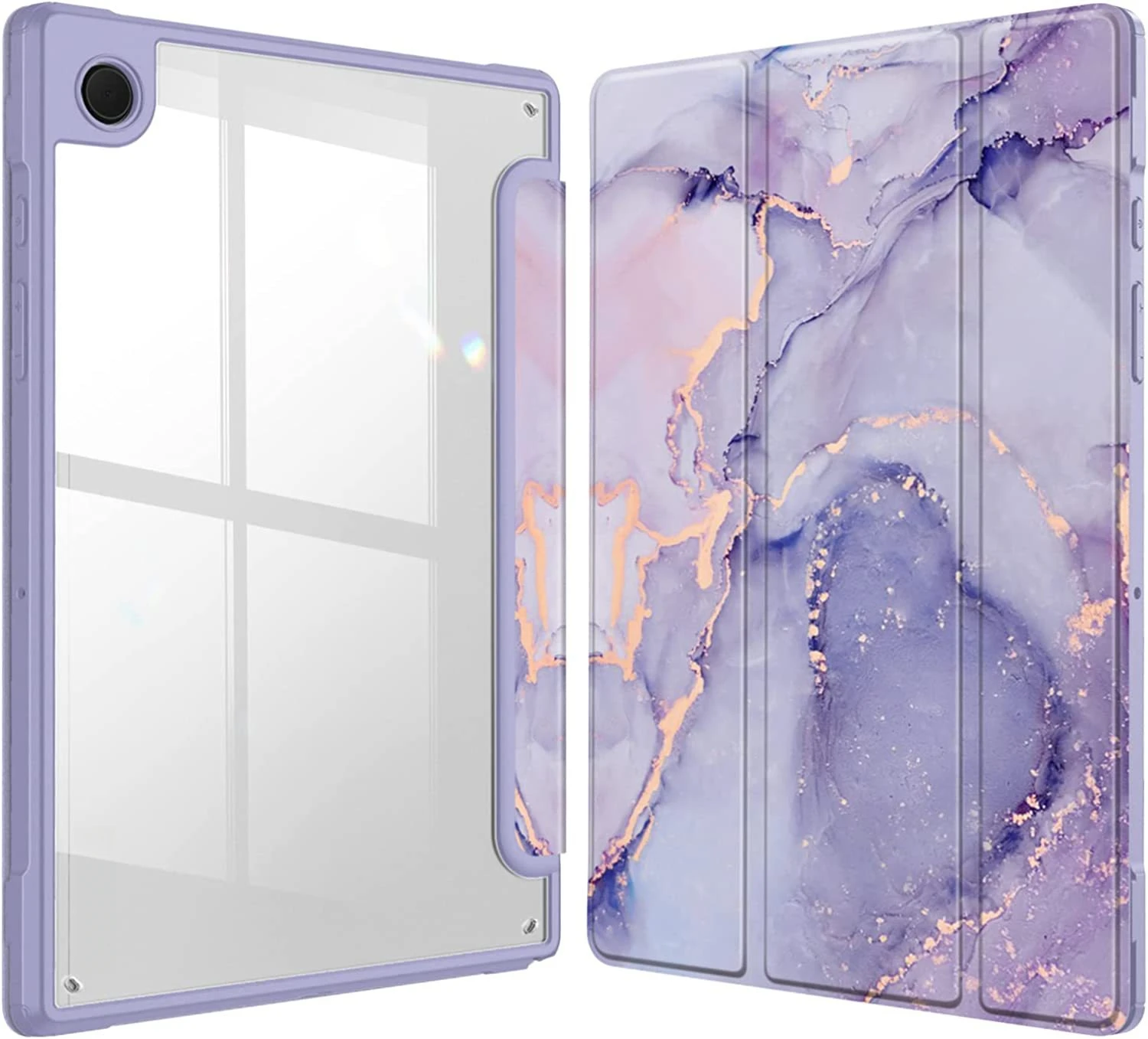 Für Samsung Galaxy Tab A8 S6 Lite Hülle Acryl Dreifach Faltbarer Ständer Stifthalter Stoßfeste Tablet-Schutzhülle – Detail 3