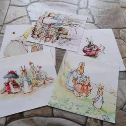 Anime Patch Hand Dyed Cotton Canvas Fabric Cartoon Rabbit Family For DIY Sewing & Quilting Purse Book Cover Decoration Material