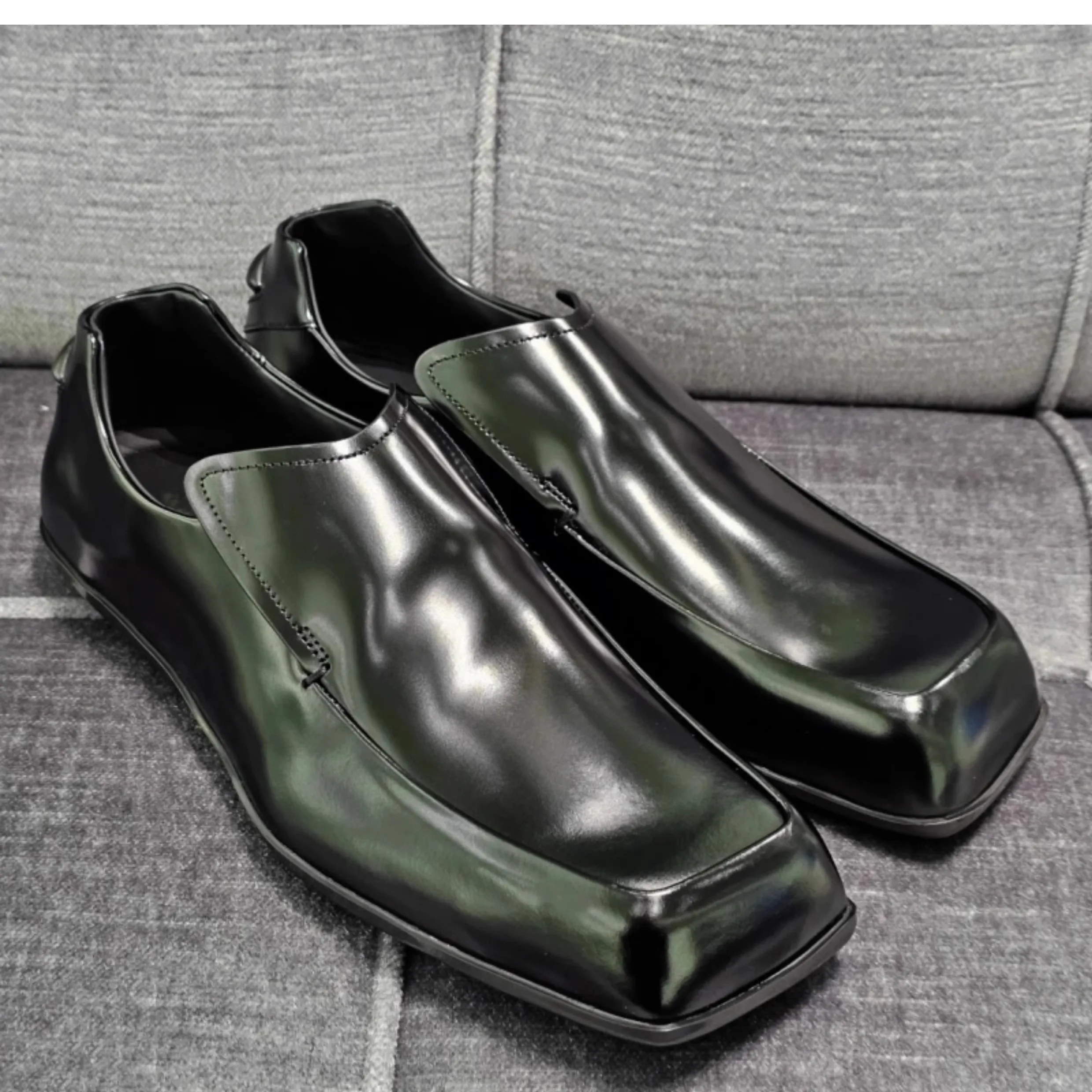 

Luxury Leather Loafers For Men Women Thick Soled Dress Platform Business Shoes Comfortable Slip On Casual Party Shoes