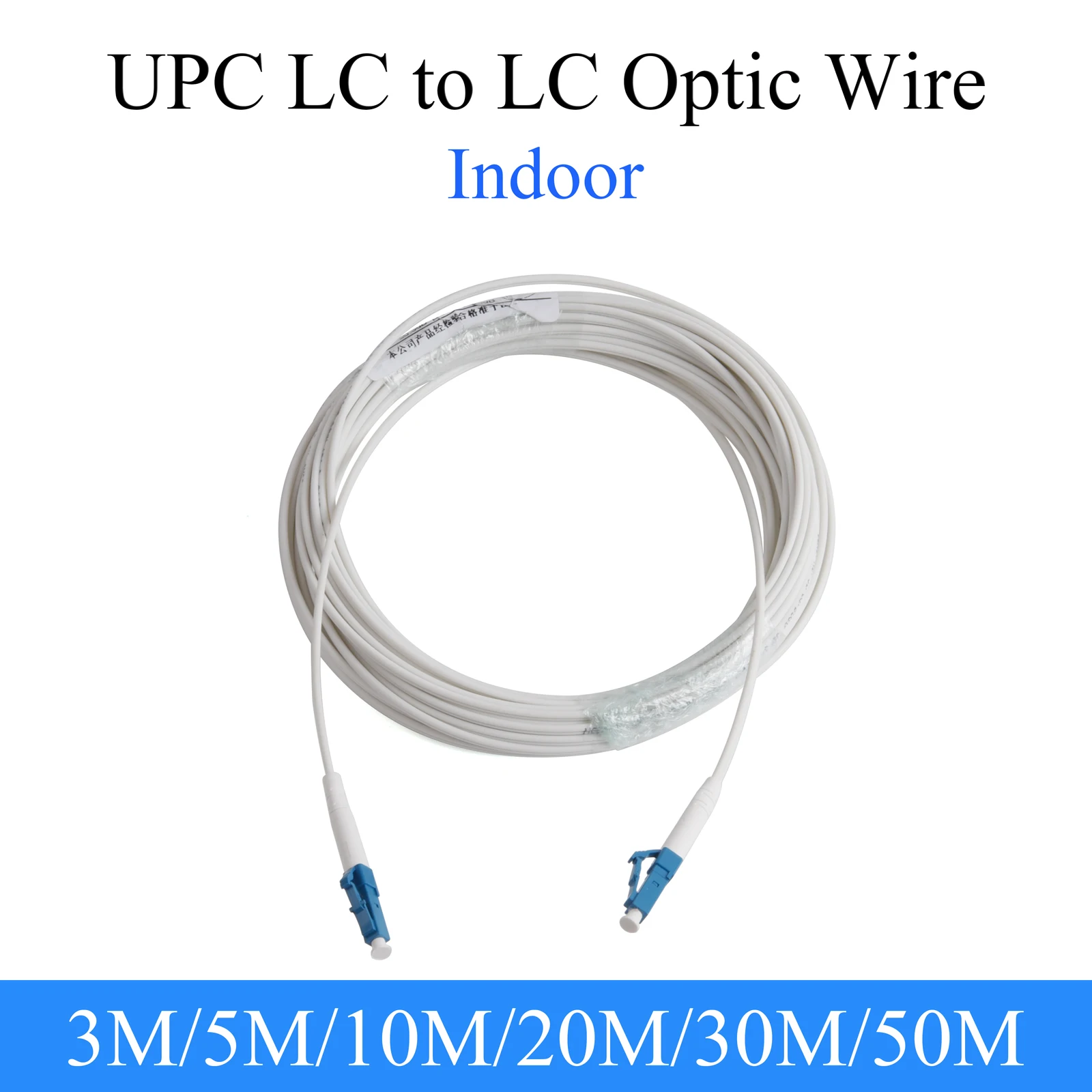 Fiber Optic Wire UPC LC to LC Optical Convert Single-mode 1-core Indoor Extension Cable Simplex Patch Cord 3M/5M/10M/20M/30M/50M