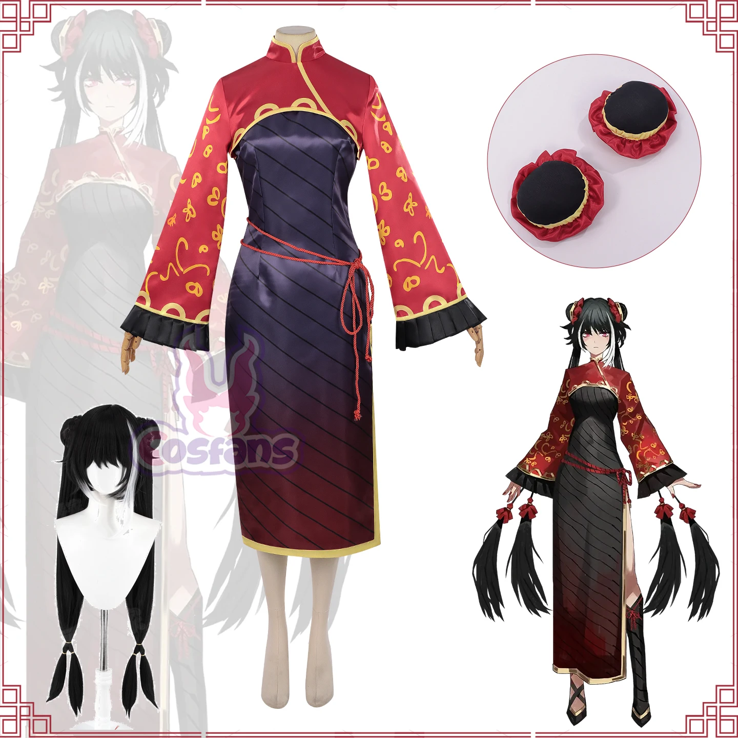 limbus-会社ゲーム-jia-xichun-コスプレ衣装ウィッグドリームエンドチャイナドレス衣装ハロウィンパーティー制服スーツ女性コスプレ