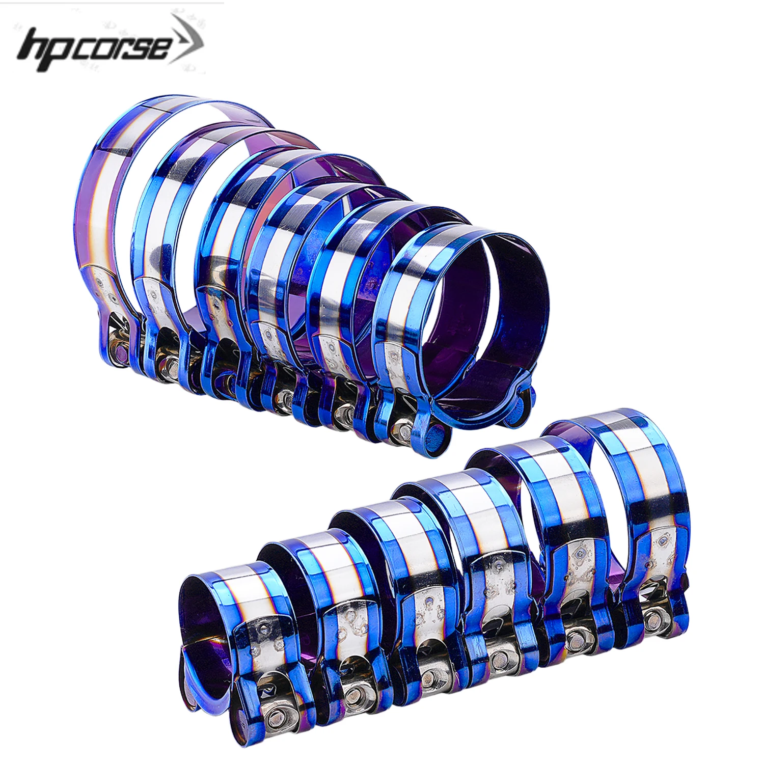 Abrazadera de escape para motocicleta de 32mm - 85mm, abrazaderas de tubo de escape de acero inoxidable para conexión de escape medio, instalación de sello fijo