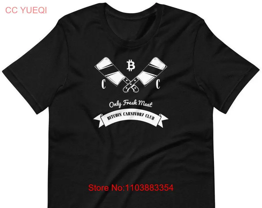 Футболка Bitcoin Carnivory Club Carnivore MeaT Одежда с длинными или короткими рукавами