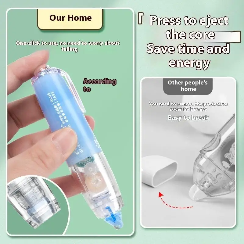 Press-On Dots Glue Roller Double Sided Tape Pen 5m Refillable Adhesive For Scrapbooking DIY Correction Tape Office Supplies