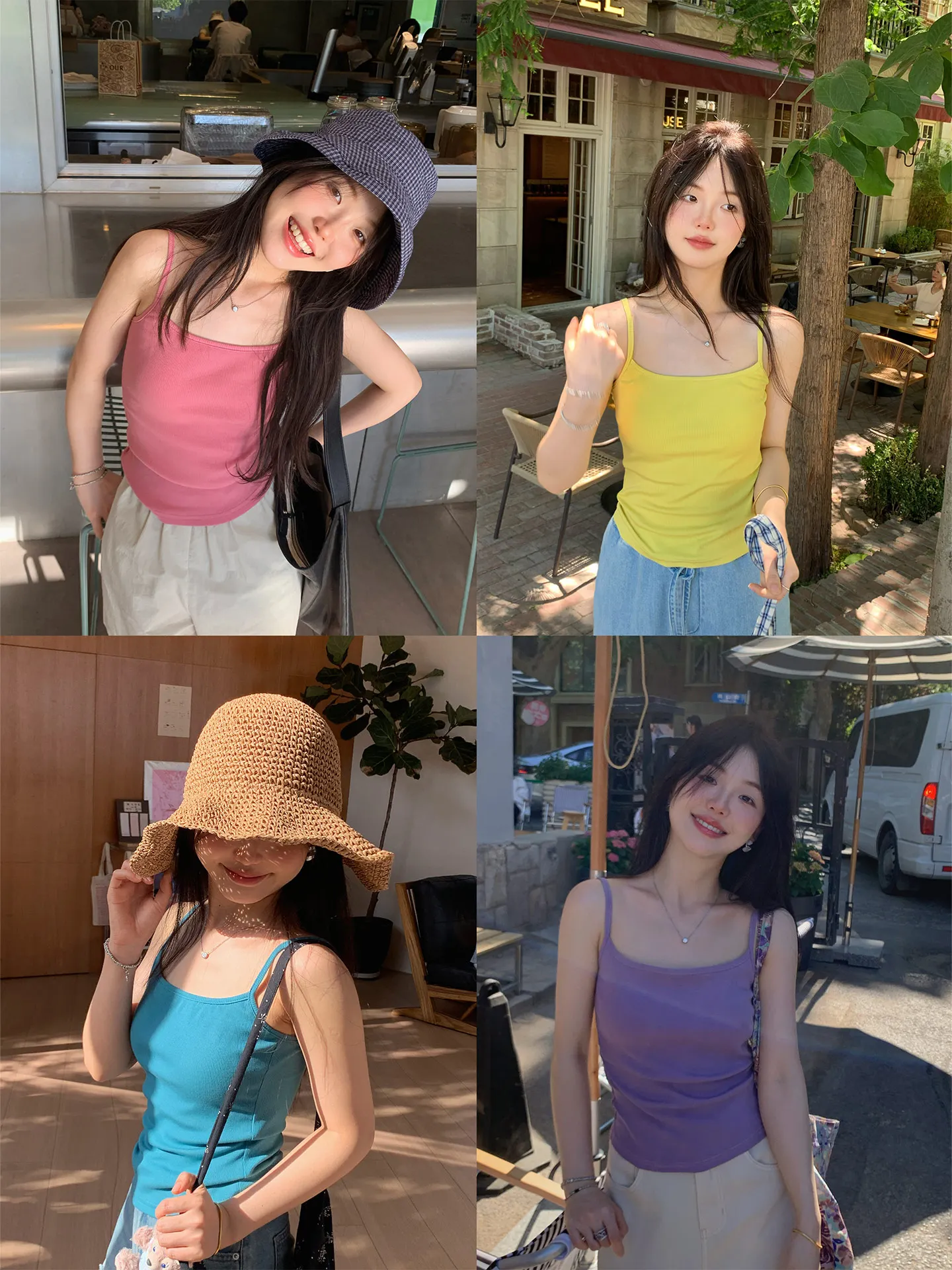 

Dopane Vest Top Women's Slim Fit Cotton Inner Wear Tank Top with Chest Pad Sle ort Length Summer irt