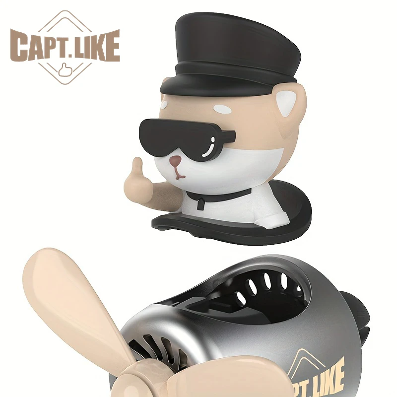 Rotating plane pilot dog car decorations accessories interior cartoon inside air fresheners bear ornaments dashboard outlet vent