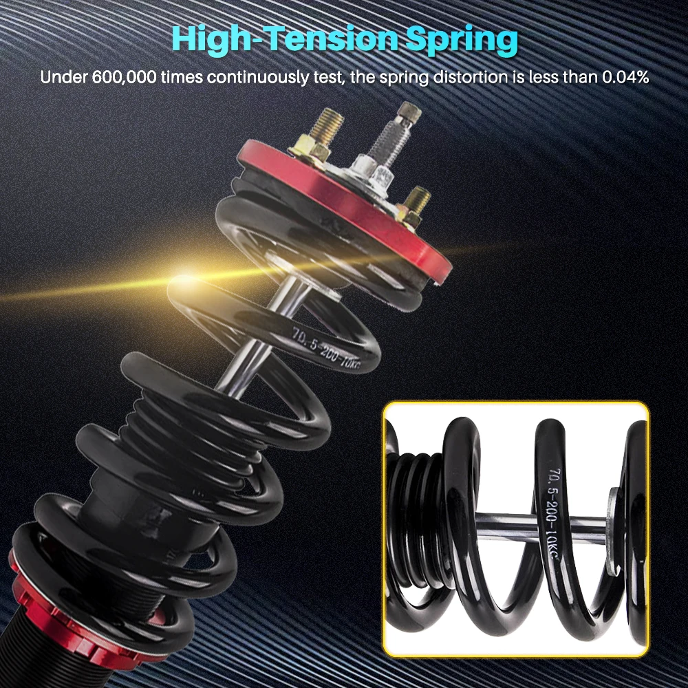 Coilover Suspension For Honda CR-V CRV 1996-2001 FWD AWD Shock Coilovers Struts  Adj. Damper 24 Clicks Coil Spring Front Rear